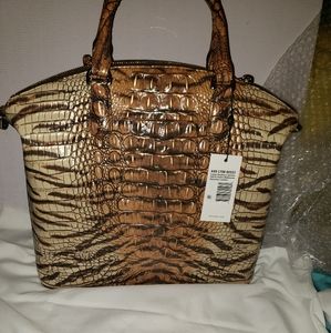 Brahmin large Feline Ombre Duxbury Satchel Leather